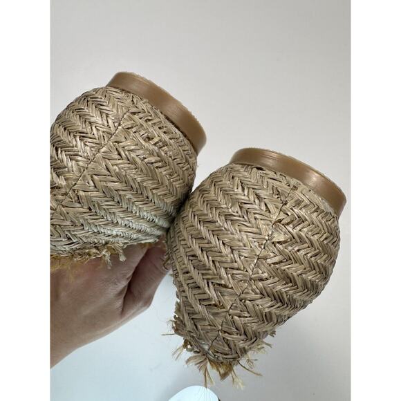 Russel & Bromley Ballet Flats Shoes Beige Woven Raffia Pointed Toe 38 US7 - Picture 8 of 10